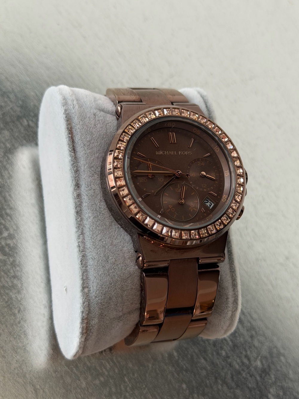 Michael Kors Bronze Crystal Bezel Women's Watch | MK5624